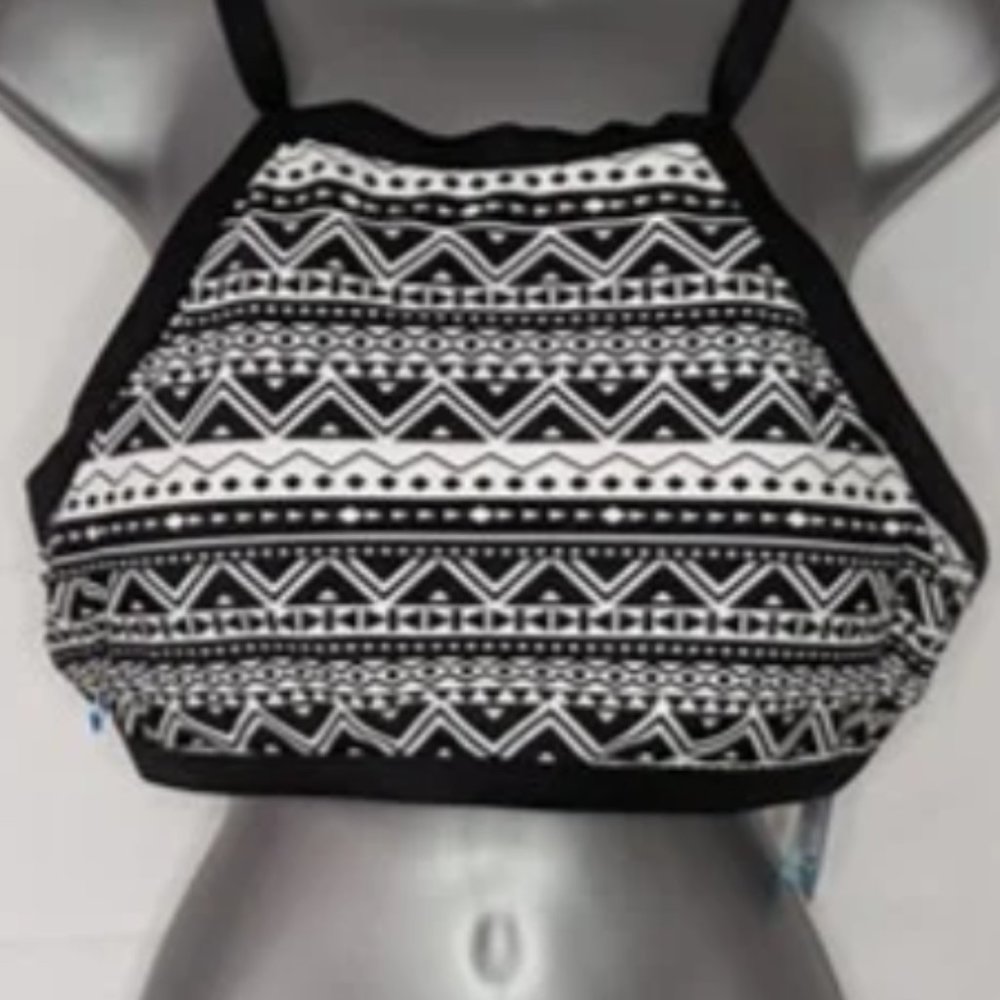 Rue21 Rue Blue Black/White Bikini Top Only Women's XL